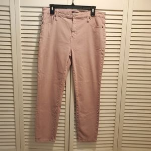 BUFFALO Avalon Mid-Rise Soft Stretch Ankle Skinny Blush Pink Jeans Size 14